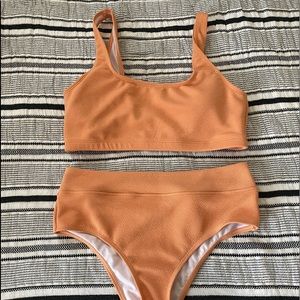 Coral high waisted bikini. Size XL